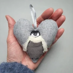 Christmas Padded Heart Hanging Decorations, Holly, Mistletoe, Berries, Handmade -Christmas Homeware & Accessories Shop featureditemlargei 1024