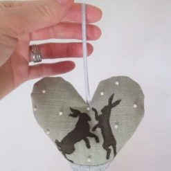 Christmas Padded Heart Hanging Decorations, Holly, Mistletoe, Berries, Handmade -Christmas Homeware & Accessories Shop featureditemlargei 1026