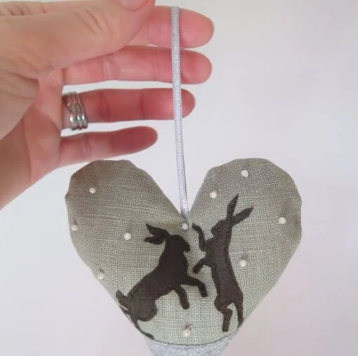 Christmas Padded Heart Hanging Decorations, Holly, Mistletoe, Berries, Handmade -Christmas Homeware & Accessories Shop featureditemlargei 1026