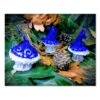 Blue Toadstool Christmas Decorations Set Of 3