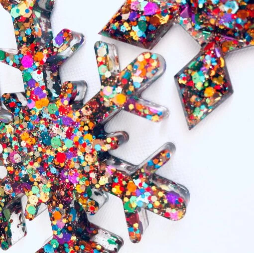 Glittery Christmas Decorations, Rainbow Christmas Decor, Tree Decorations 5 Glittery Christmas Decorations, Rainbow Christmas Decor, Tree Decorations -Christmas Homeware & Accessories Shop featureditemlargei 1088