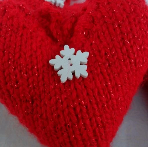 Three Red Christmas Heart Decorations -Christmas Homeware & Accessories Shop featureditemlargei 1111