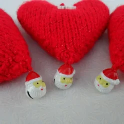 Three Red Christmas Heart Decorations -Christmas Homeware & Accessories Shop featureditemlargei 1112