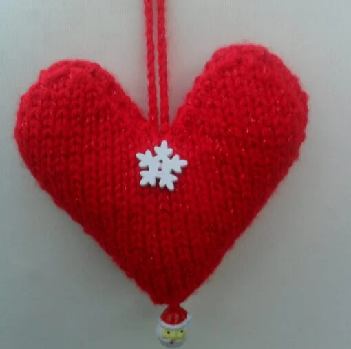 Three Red Christmas Heart Decorations -Christmas Homeware & Accessories Shop featureditemlargei 1113