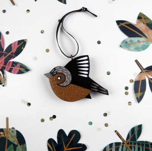 Chaffinch Christmas Tree Decoration, Bird Lover Gift, Stocking Filler