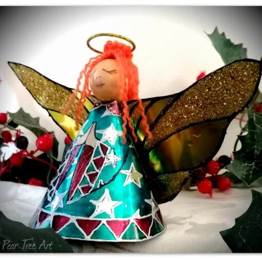 Large: Turquoise Tin Angel Christmas Tree Topper -Christmas Homeware & Accessories Shop featureditemlargei 1155
