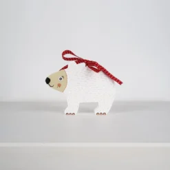 Polar Bear Christmas Tree Hanging Decoration, Cute Wooden Animal Stocking Filler -Christmas Homeware & Accessories Shop featureditemlargei 1174