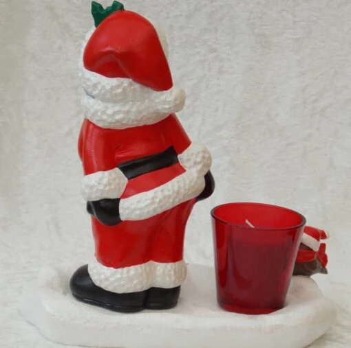 Hand Painted Ceramic Red Father Christmas Candle Tea Light Christmas Decoration. -Christmas Homeware & Accessories Shop featureditemlargei 1188
