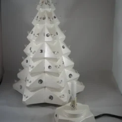White Ceramic Faceted Xmas Christmas Tree Table Lamp Light Ornament Decoration. -Christmas Homeware & Accessories Shop featureditemlargei 1195