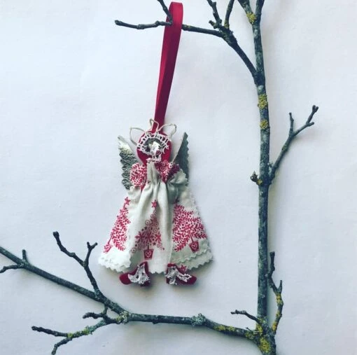 “Vintage Christmas Fairy” Hand Stitched With Love.