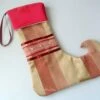 Christmas Stocking In A Red And Gold Stripe