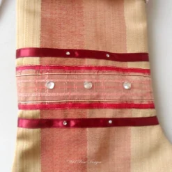 Christmas Stocking In A Red And Gold Stripe -Christmas Homeware & Accessories Shop featureditemlargei 1226