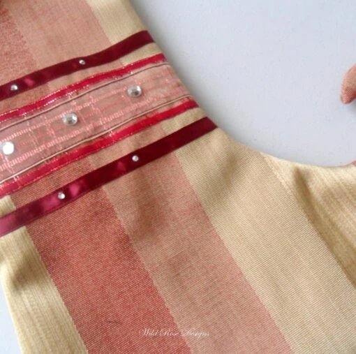 Christmas Stocking In A Red And Gold Stripe -Christmas Homeware & Accessories Shop featureditemlargei 1227