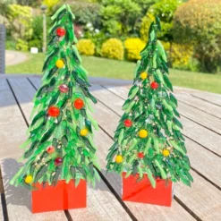 Fused Glass Christmas Trees - Candle Holder Decoration