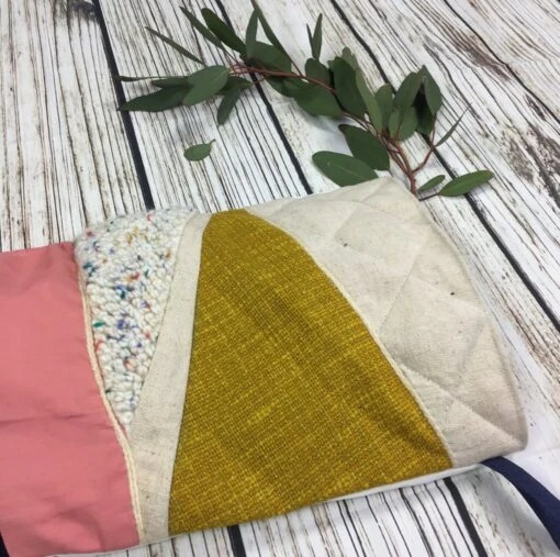 Handmade Christmas Stocking- Large Patchwork, Quilted, Punch Hook! Mustard Yello -Christmas Homeware & Accessories Shop featureditemlargei 1235