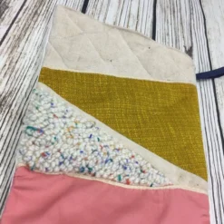 Handmade Christmas Stocking- Large Patchwork, Quilted, Punch Hook! Mustard Yello -Christmas Homeware & Accessories Shop featureditemlargei 1236