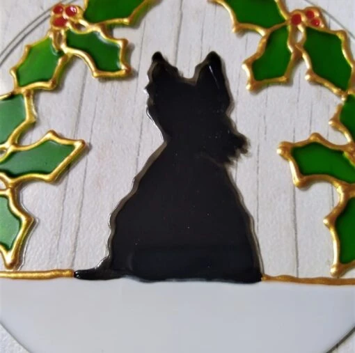 Scottie Dog And Holly Christmas Decoration -Christmas Homeware & Accessories Shop featureditemlargei 1242