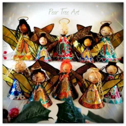 Large: Blue Coffee Tin Angel Christmas Tree Topper -Christmas Homeware & Accessories Shop featureditemlargei 1246