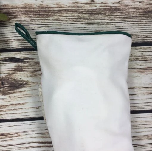 Handmade Christmas Stocking- Patchwork Punch Hook! Cream, Green And Pink Colour -Christmas Homeware & Accessories Shop featureditemlargei 127