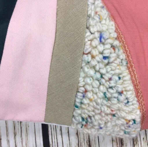 Handmade Christmas Stocking- Patchwork Punch Hook! Cream, Green And Pink Colour -Christmas Homeware & Accessories Shop featureditemlargei 128