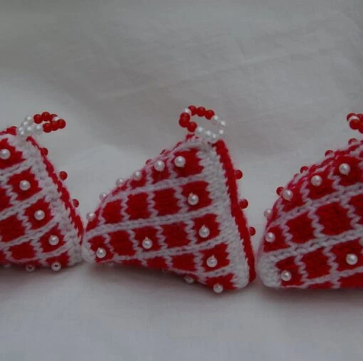 Christmas Knitted Humbug Decorations A Set Of Three -Christmas Homeware & Accessories Shop featureditemlargei 1302
