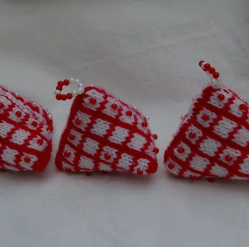 Christmas Knitted Humbug Decorations A Set Of Three -Christmas Homeware & Accessories Shop featureditemlargei 1303