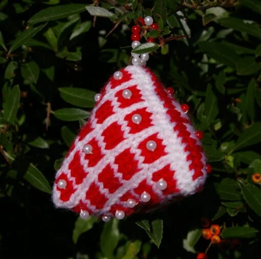 Christmas Knitted Humbug Decorations A Set Of Three -Christmas Homeware & Accessories Shop featureditemlargei 1304