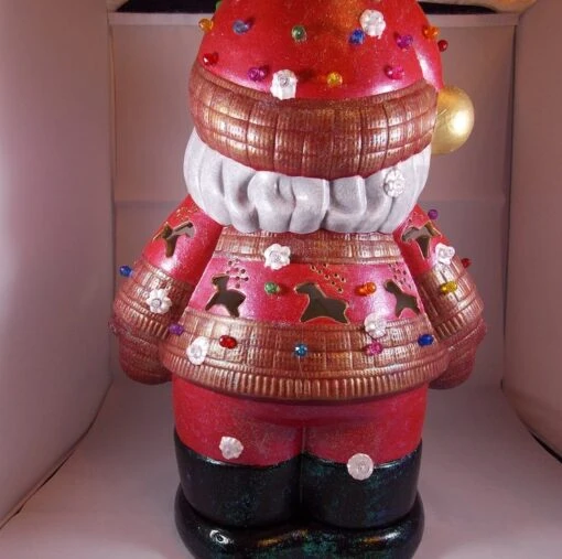 Ceramic Hand Painted Large Father Christmas Santa Figurine Table Lamp Decoration -Christmas Homeware & Accessories Shop featureditemlargei 1307