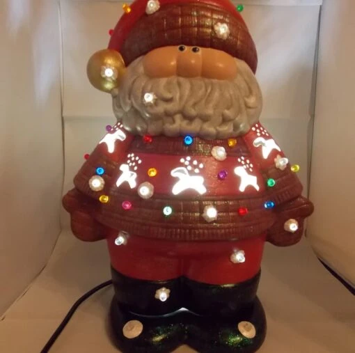 Ceramic Hand Painted Large Father Christmas Santa Figurine Table Lamp Decoration -Christmas Homeware & Accessories Shop featureditemlargei 1309