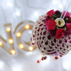 Wine And Champagne Crochet Lace Vintage Style Christmas Bauble, J3 -Christmas Homeware & Accessories Shop featureditemlargei 1316