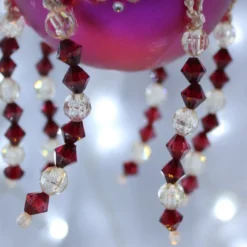 Wine And Champagne Crochet Lace Vintage Style Christmas Bauble, J3 -Christmas Homeware & Accessories Shop featureditemlargei 1319