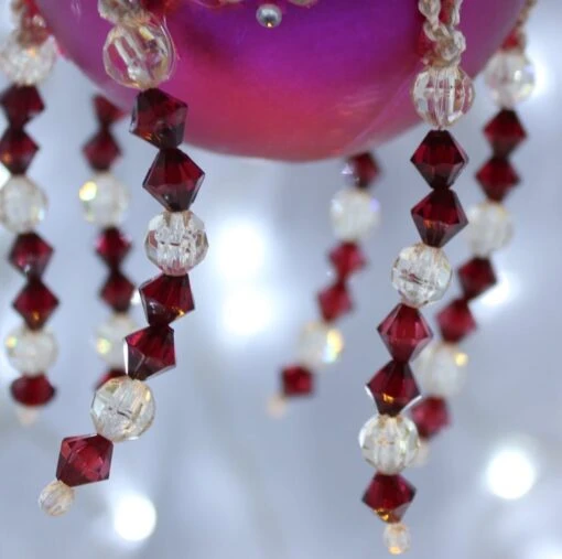 Wine And Champagne Crochet Lace Vintage Style Christmas Bauble, J3 -Christmas Homeware & Accessories Shop featureditemlargei 1319