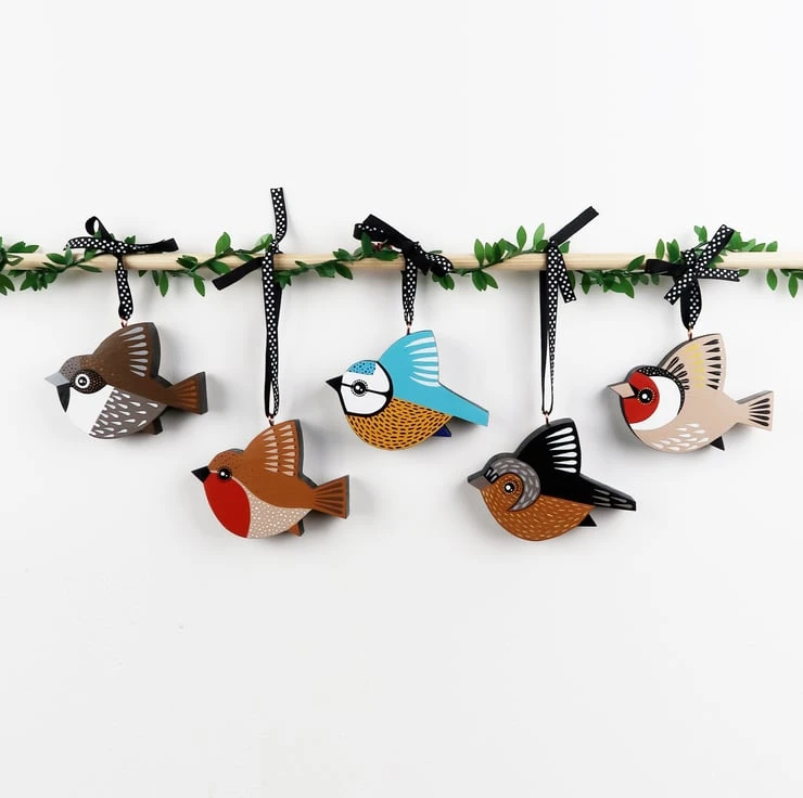 Garden Birds Christmas Tree Decorations, Bird Lover Gift, Stocking Filler 2 Garden Birds Christmas Tree Decorations, Bird Lover Gift, Stocking Filler - Image 2