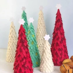 Set Of 3 Ivory Fabric Christmas Trees 11 Set Of 3 Ivory Fabric Christmas Trees -Christmas Homeware & Accessories Shop featureditemlargei 1352