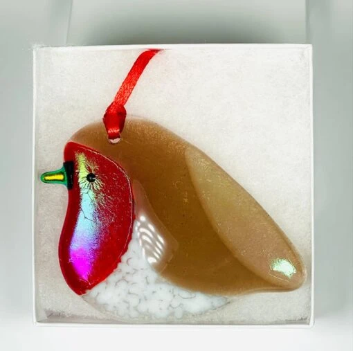 Gorgeous Iridescent Glass Robins - Glass Christmas Decorations -Christmas Homeware & Accessories Shop featureditemlargei 1357