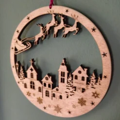 Christmas Scene Wooden Wall Or Window Hanging Large 11 Christmas Scene Wooden Wall Or Window Hanging Large -Christmas Homeware & Accessories Shop featureditemlargei 1367