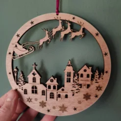 Christmas Scene Wooden Wall Or Window Hanging Large 13 Christmas Scene Wooden Wall Or Window Hanging Large -Christmas Homeware & Accessories Shop featureditemlargei 1369