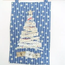 Lace And Ribbon Christmas Tree And Presents Wall Hanging Decoration