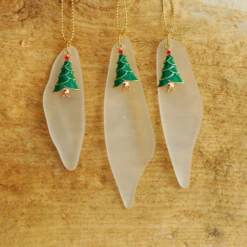 White Glass Icicles With Christmas Trees -Christmas Homeware & Accessories Shop featureditemlargei 14