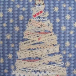 Lace And Ribbon Christmas Tree And Presents Wall Hanging Decoration -Christmas Homeware & Accessories Shop featureditemlargei 1401