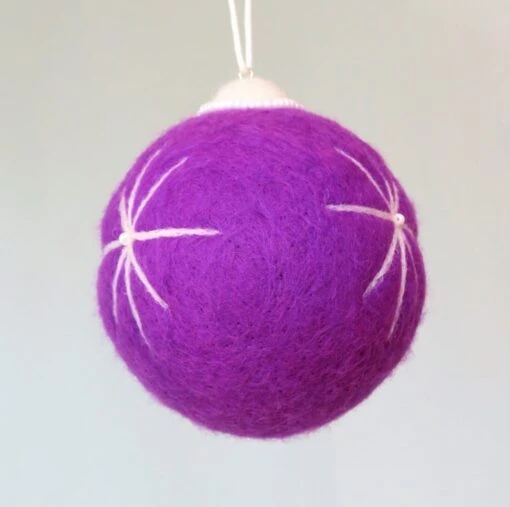 Seconds-Needle Felted Merino Wool Christmas Bauble- Christmas Star -Christmas Homeware & Accessories Shop featureditemlargei 1421
