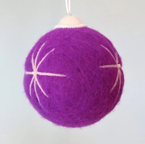 Seconds-Needle Felted Merino Wool Christmas Bauble- Christmas Star -Christmas Homeware & Accessories Shop featureditemlargei 1422