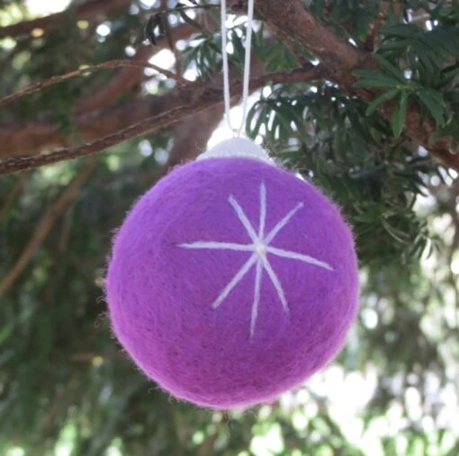 Seconds-Needle Felted Merino Wool Christmas Bauble- Christmas Star -Christmas Homeware & Accessories Shop featureditemlargei 1423