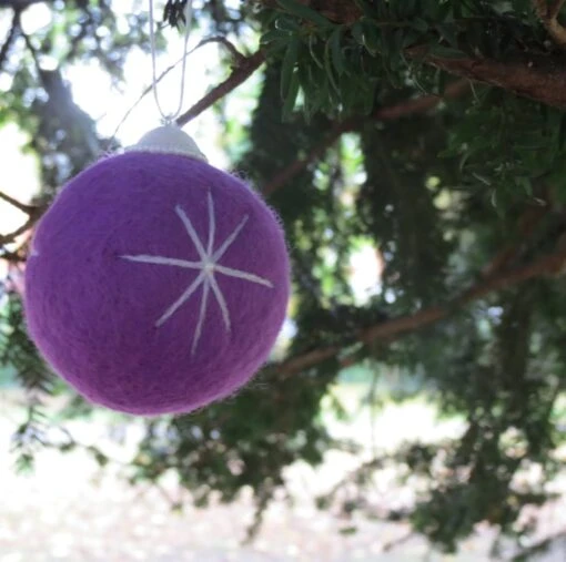 Seconds-Needle Felted Merino Wool Christmas Bauble- Christmas Star -Christmas Homeware & Accessories Shop featureditemlargei 1425