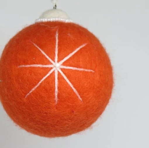 Seconds-Needle Felted Christmas Decoration- Christmas Star (Burnt Orange) -Christmas Homeware & Accessories Shop featureditemlargei 1437