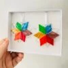 Rainbow Fused Glass Christmas Snowflakes -gift Set