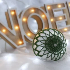 Green Vintage Style Christmas Bauble, S4 -Christmas Homeware & Accessories Shop featureditemlargei 1445