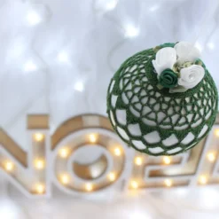 Green Vintage Style Christmas Bauble, S4 -Christmas Homeware & Accessories Shop featureditemlargei 1448