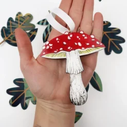 Mushroom Hanging Ornament, Toadstool Decoration For Christmas Tree. -Christmas Homeware & Accessories Shop featureditemlargei 145
