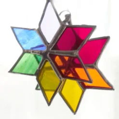 Rainbow Stars Stained Glass Christmas Tree Ornaments Decorations -Christmas Homeware & Accessories Shop featureditemlargei 1455